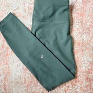 Lululemon Wunder Train High Rose Ribbed Tight